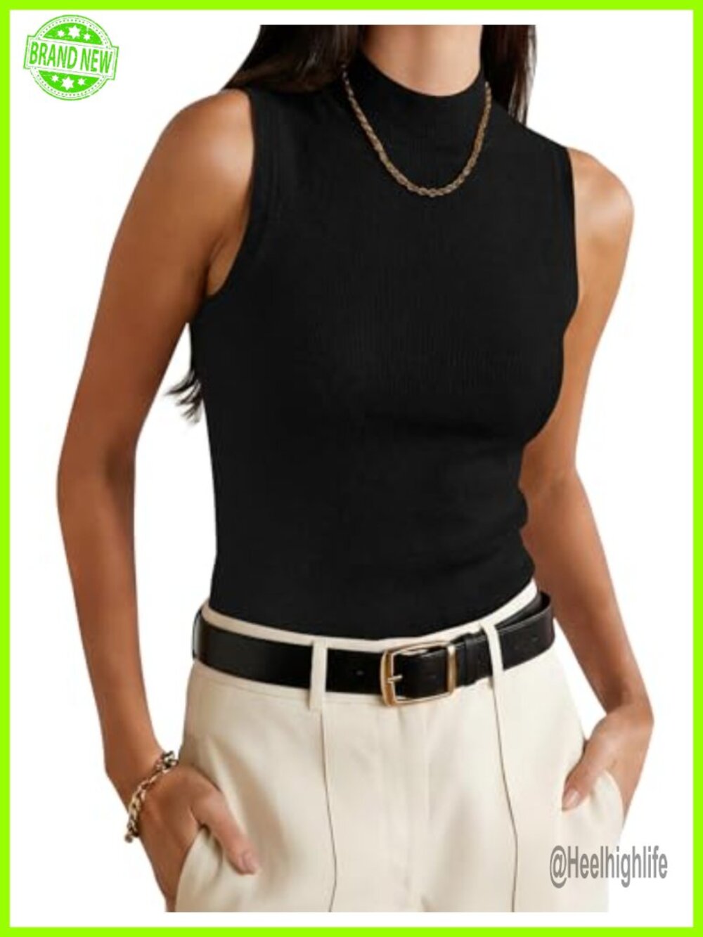 Wool Blend Lightweight Sweater Vest Mock Neck Tank Top Business Casual